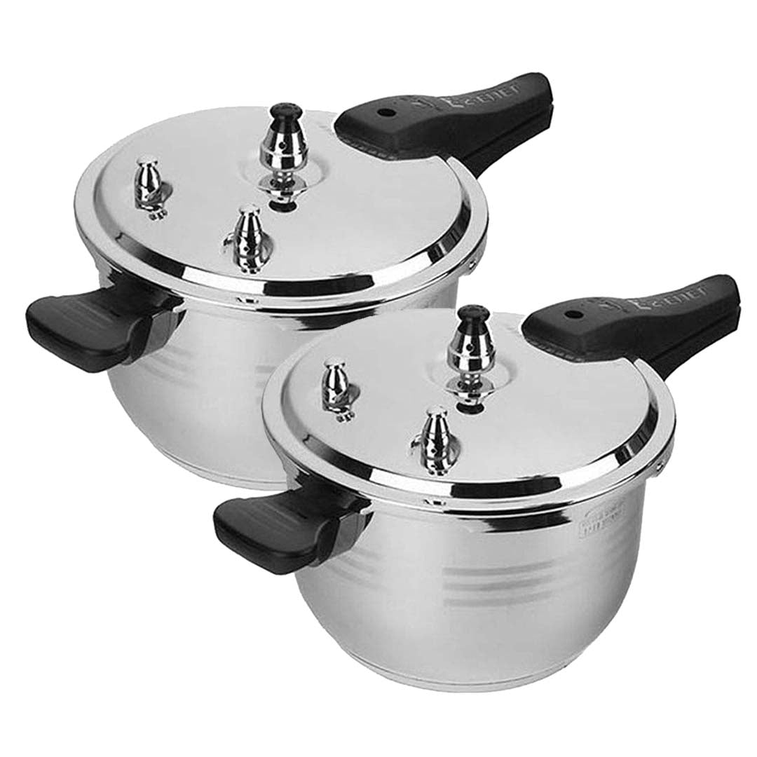 2X 5L Commercial Grade Stainless Steel Pressure Cooker