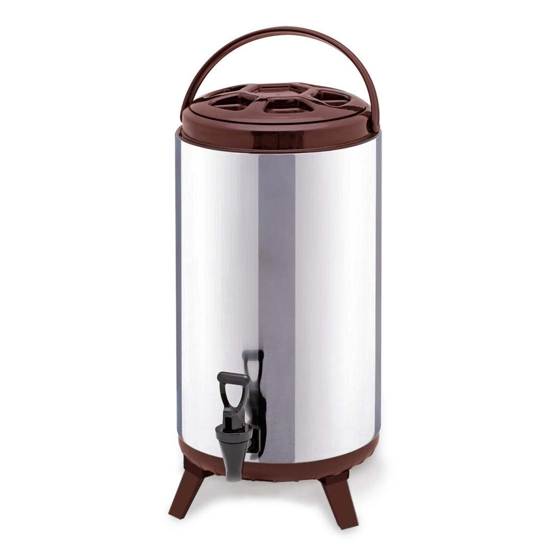 SOGA 18L Portable Insulated Cold/Heat Coffee Tea Beer Barrel Brew Pot With Dispenser