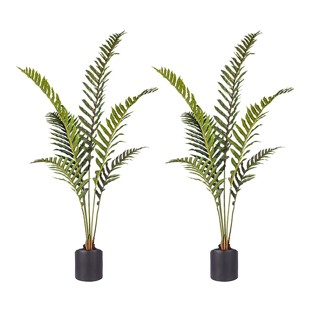 SOGA 2X 150cm Artificial Green Rogue Hares Foot Fern Tree Fake Tropical Indoor Plant Home Office Decor