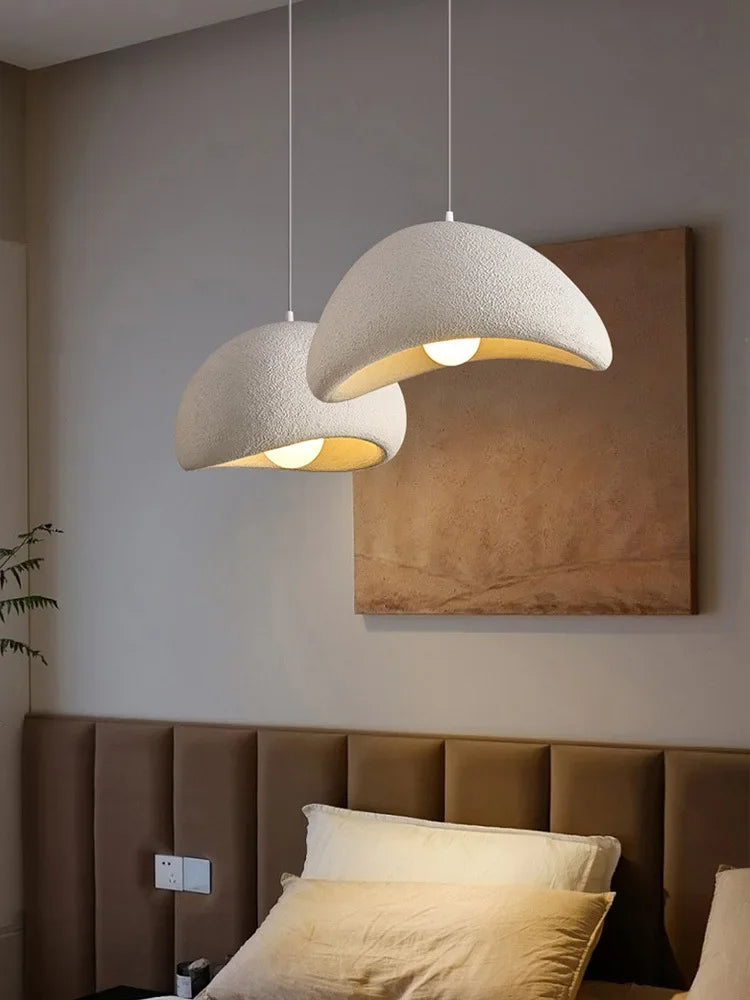 Nordic Wabi Sabi Pendant Lamps Dining Room Lighting Modern Living Room Bedroom LED Ceiling Chandelier Loft Lustre Hanghing Lamps