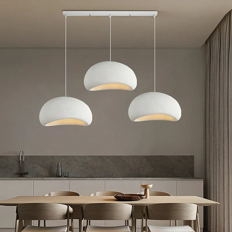 Nordic Wabi Sabi Pendant Lamps Dining Room Lighting Modern Living Room Bedroom LED Ceiling Chandelier Loft Lustre Hanghing Lamps