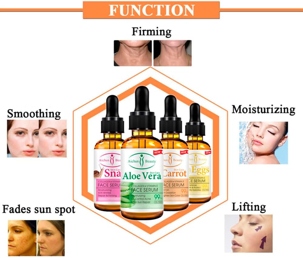 Serum 99% Vitamin E Collagen Face Whitening Lifting Smoothing Oil Control Acne Perfecting Primer 4 Type