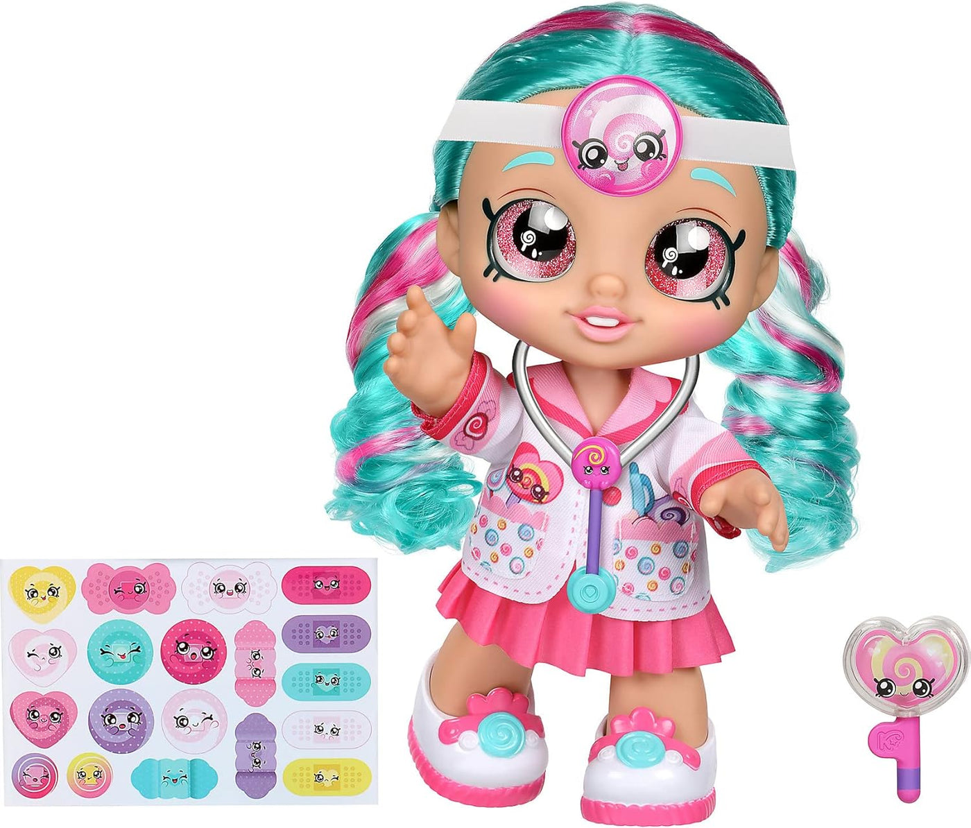 Kids Pre-School Fun Time Dr Cindy Pops 25cm Doll and 2 Shopkin Accessories