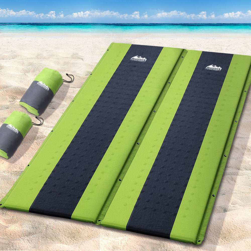 Weisshorn Self Inflating Mattress Camping Sleeping Mat Air Bed Pad Double Green