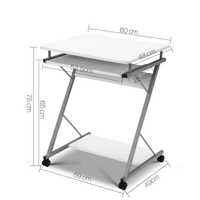 Artiss Computer Desk Keyboard Tray Shelf White 60CM