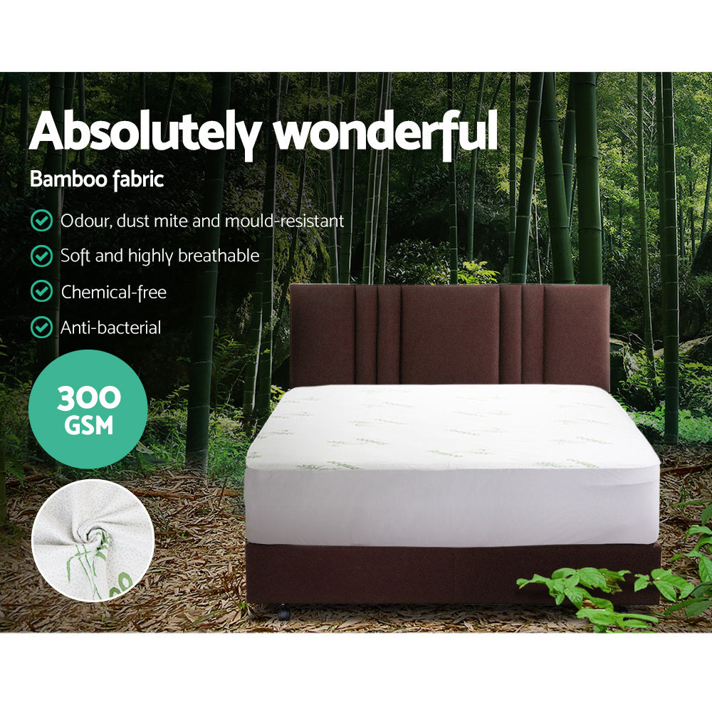 Giselle Bedding Mattress Protector Bamboo Queen