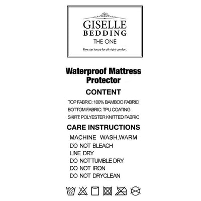 Giselle Bedding Mattress Protector Bamboo Queen