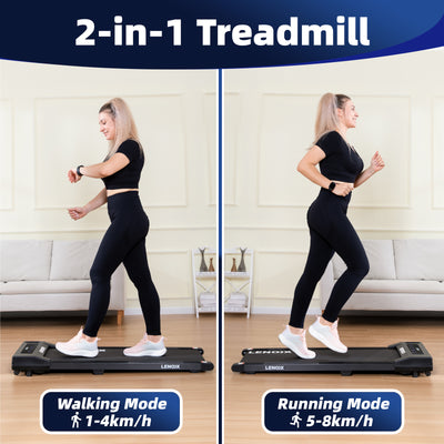 1.5 HP Electric Walking Pad Treadmill with Remote Control and Display Screen