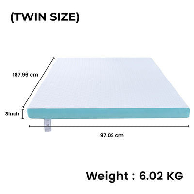 GOMINIMO Dual Layer Mattress Topper 3 inch with Gel Infused (Twin)