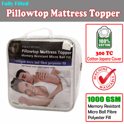 Ramesses Fully Fitted Pillowtop Mattress Topper Single