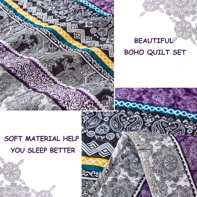 Aesthetic Quilted Bedspread and Pillowcases Set: Unify Your Bedroom's Look - Queen size