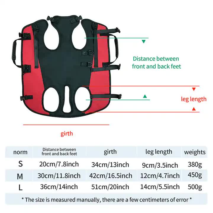 L Red Multifunctional Pet Backpack with Adjustable Straps, Outdoor Assist Walking Harness Carrier for Dogs And Cycling Dog Backpack