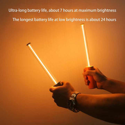 2 Pcs Orange Modern Minimalist Rechargeable Atmosphere Lamp - Touch-Control Night Light for Bedroom, Bar, and Portable Outdoor Use