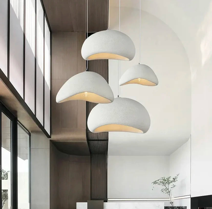 Nordic Wabi Sabi Pendant Lamps Dining Room Lighting Modern Living Room Bedroom LED Ceiling Chandelier Loft Lustre Hanghing Lamps