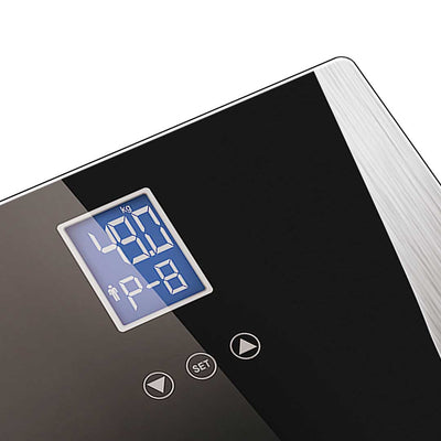 SOGA 2X Wireless Digital Body Fat LCD Bathroom Weighing Scale Electronic Weight Tracker Black