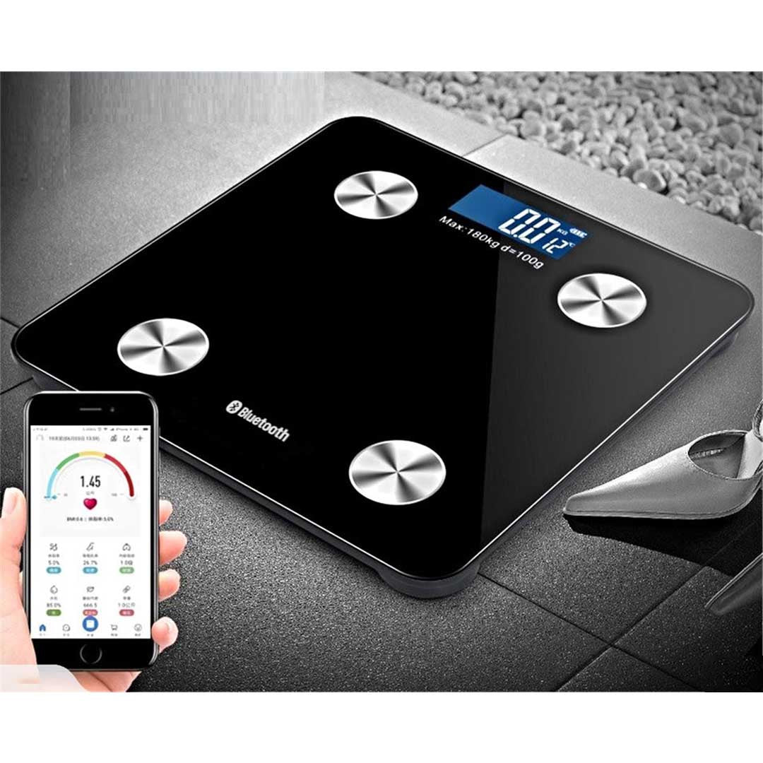 SOGA Wireless Bluetooth Digital Body Fat Scale Bathroom Health Analyser Weight White