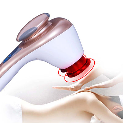 SOGA 2X Portable Handheld Massager Soothing Heat Stimulate Blood Flow Shoulder 4 Heads