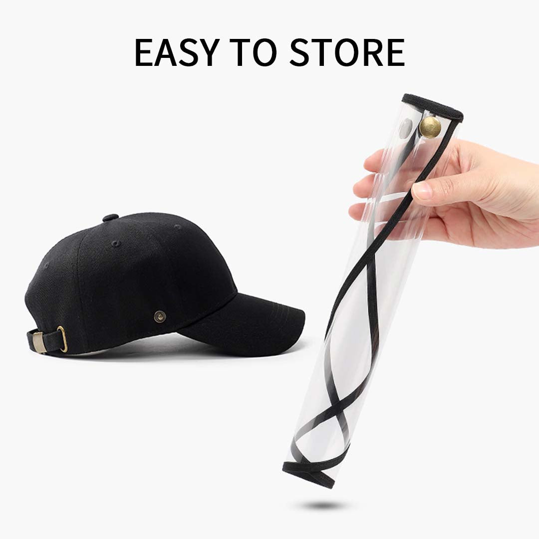 4X Outdoor Protection Hat Anti-Fog Pollution Dust Protective Cap Full Face HD Shield Cover Adult Black/White