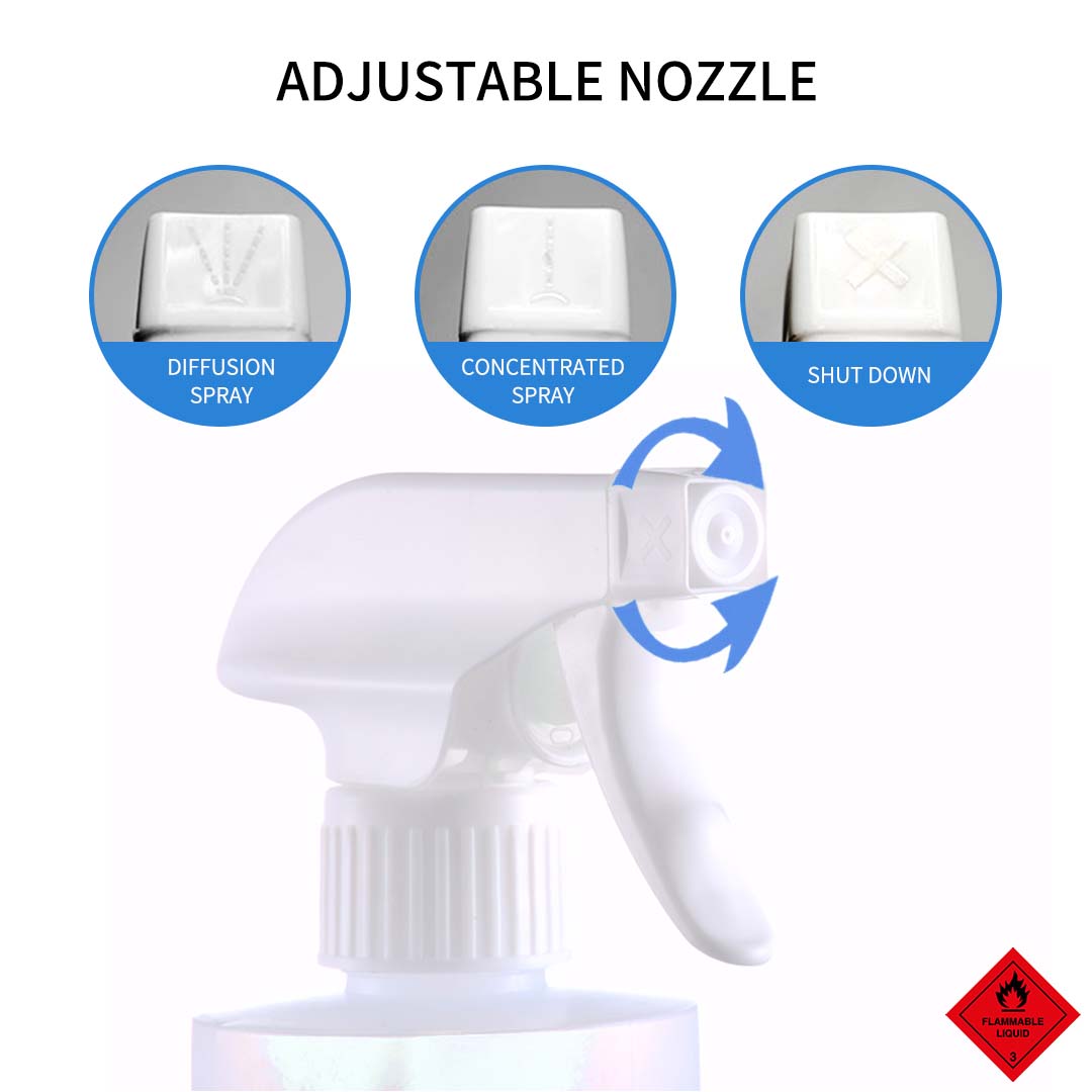 4X 500ml Standard Grade Disinfectant Anti-Bacterial Alcohol Spray Bottle