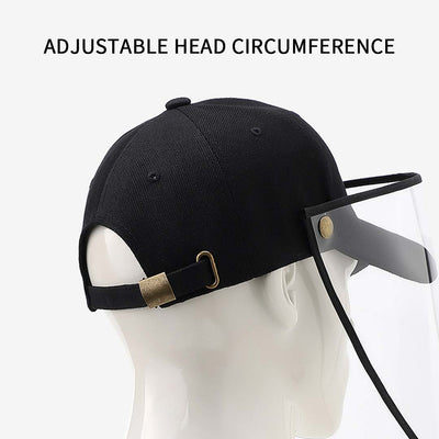 4X Outdoor Protection Hat Anti-Fog Pollution Dust Protective Cap Full Face HD Shield Cover Adult Black