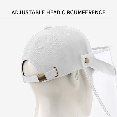 4X Outdoor Protection Hat Anti-Fog Pollution Dust Protective Cap Full Face HD Shield Cover Adult White