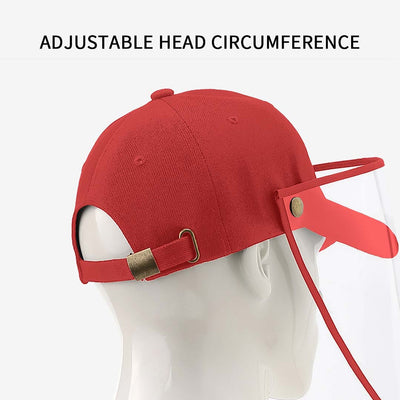 4X Outdoor Protection Hat Anti-Fog Pollution Dust Protective Cap Full Face HD Shield Cover Kids Red