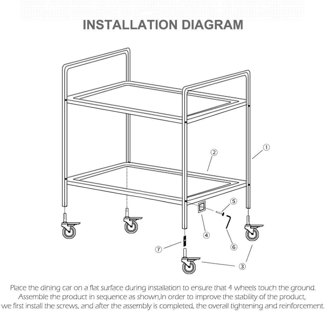 SOGA 3 Tier 86x54x94cm Stainless Steel Kitchen Dinning Food Cart Trolley Utility Round Large