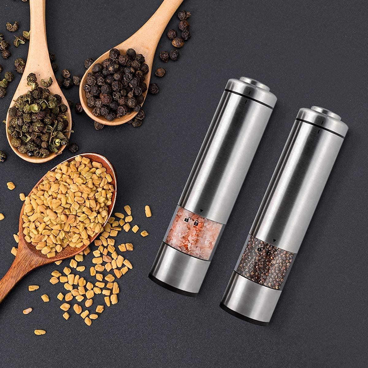 RWM Electric Salt and Pepper Grinder Set (2 Pack) One Touch Operatio –  Voyage Collections Australia